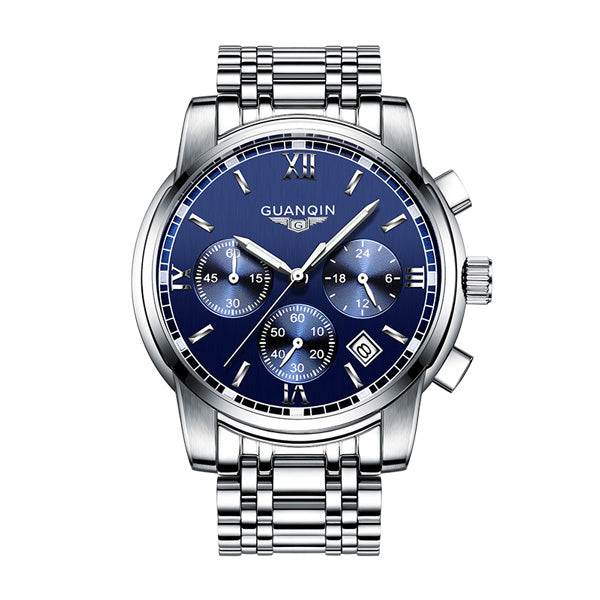 Three dial Luxury Mens Watch. Stainless Style with Sapphire Crystal! Up to 50% off! Hurry before offer ends.