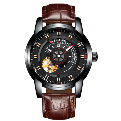 Really high quality AILANG luxury brand men fashion personality Tourbillon automatic mechanical watch waterproof stainless steel