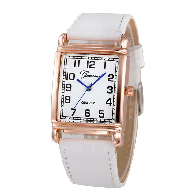Women's Leather Quartz Wrist Watch