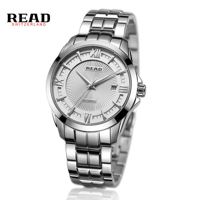 READ High Quality Top Luxury Brand Auto Mechanical Watches Sapphire Crystal Stainsless Steel Men Watches 50M Waterproof R8005G