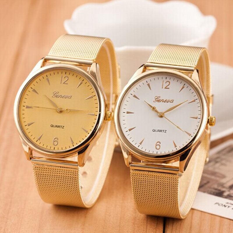 Women's Gold Plated Luxury Fashionable Watch. The uniqueness of Quartz is upon your wrist.